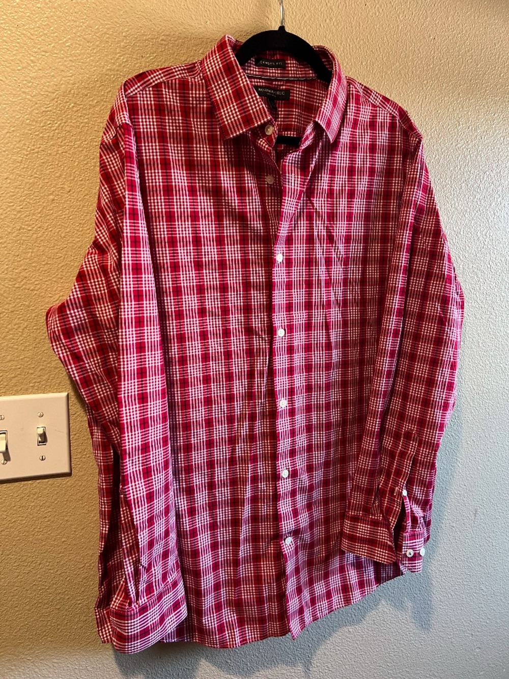 Banana Republic Red Plaid Button-Down Shirt